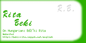 rita beki business card